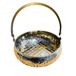 Traditional Brass Pooja Basket