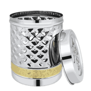 Stainless Steel Canister With Copper Strip