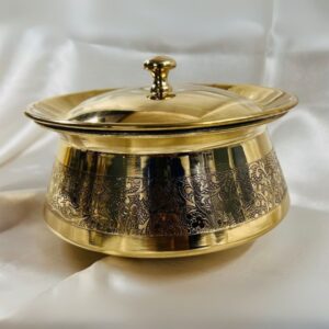 Round Brass Fancy Handi, Capacity: 1 Litre