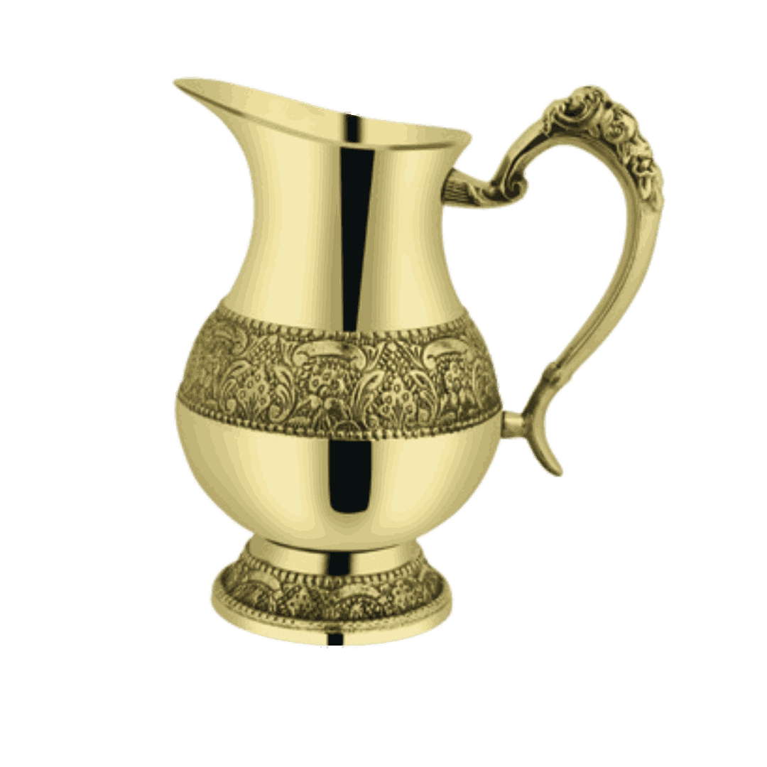 100% Brass Handmade Jug/Pitcher (1 ltr)