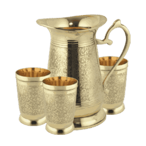 Brass Jug And Glass (Tumbler) | Set Of 4