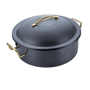 Round Serving Ceramic Pot With Handles & Lid