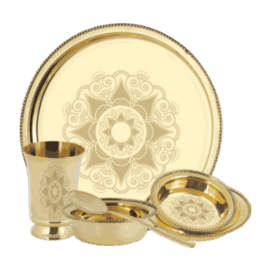 Pure Brass Dinner Set | Set Of 6 Pieces