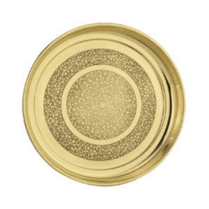 Pure Brass Thali (12 Inch) Pure Brass And Solid Design