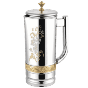 Steel, Copper Jug With Engraved Design
