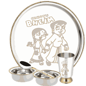 Stainless Steel Chotta Bheem Designer Dinner Set