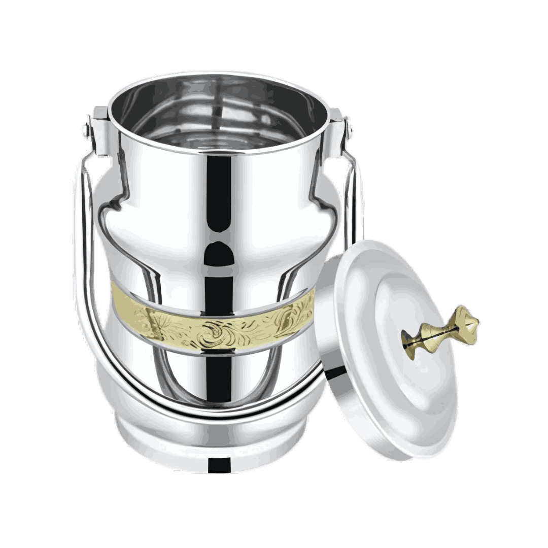 Stainless Steel Pot/Barni With Pipe Handle