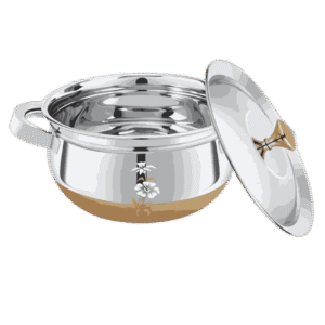 Stainless Steel Handi With Lid For Cooking And Serving