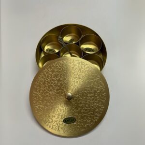 Etched Brass Spice Box Set For Kitchen