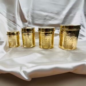 Brass Containers For Storage| Canister Set of 3