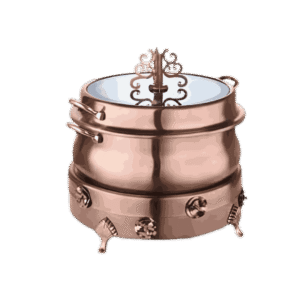 Copper Hammered Round Chafing Dish