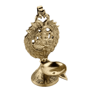 Brass Ganesha Wall Hanging Diya | Traditional Oil Lamp
