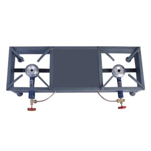 2 Burner Commercial Gas stove/Bhatti With Brass Knob