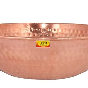Hammered Pure Copper Kadhai (2600 ml)