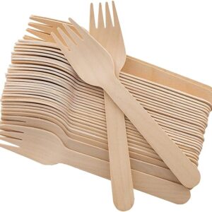 Disposable Wooden Forks set of 50