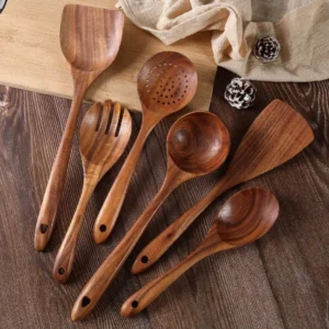 Wooden Serving And Cooking Spoon | Set Of 6