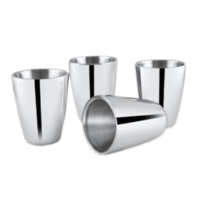 Stainless steel glass set