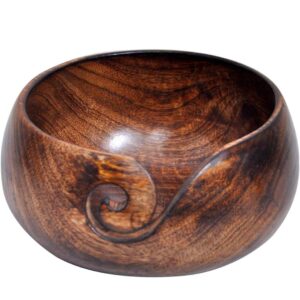 Handcrafted Wooden Yarn Bowl – Polished Rosewood