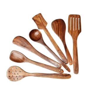 Wooden Cooking Spoon Set Of 7