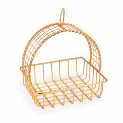 Modern Geometric Wire Basket with Round Handle