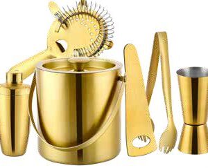 Cocktail Bar Tool Set with Ice Bucket | Bartender Kit