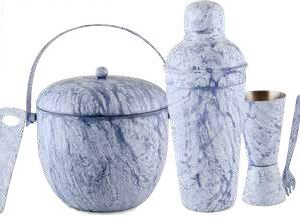 Elegant Marble Cocktail Bar Set Of 6 Pieces | Bartender Kit